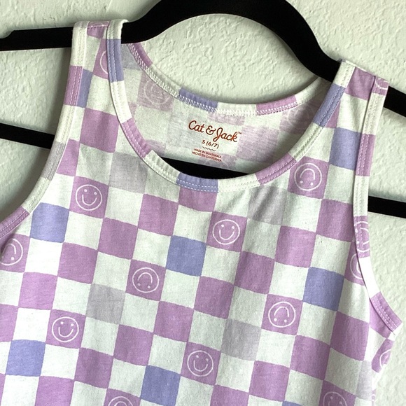 \Cat & Jack\ Kid’s Checkered Smile Tank - Picture 3 of 11
